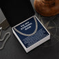 Men's Cuban Necklace Message Card, To My Strong Dad Gift from Daughter