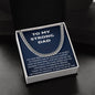 Men's Cuban Necklace Message Card, To My Strong Dad Gift from Daughter
