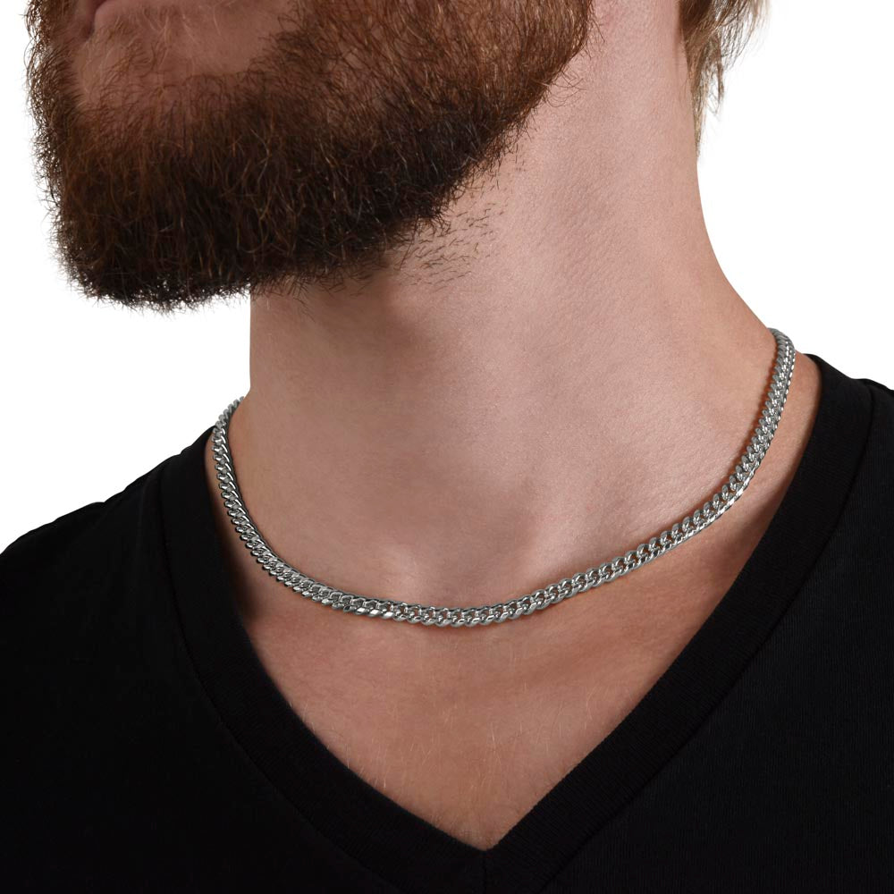 To My Husband Cuban Neck Chain Anniversary Birthday Gift