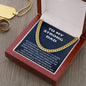 Men's Cuban Necklace Message Card, To My Strong Dad Gift from Daughter