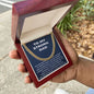 Men's Cuban Necklace Message Card, To My Strong Dad Gift from Daughter