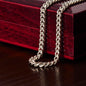 Men's Cuban Necklace Message Card, To My Strong Dad Gift from Daughter