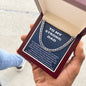 Men's Cuban Necklace Message Card, To My Strong Dad Gift from Daughter