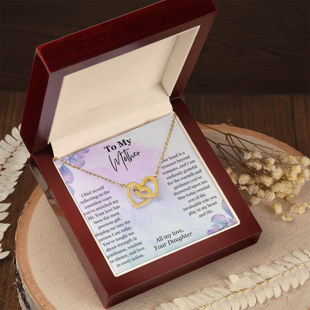 Mother Heart Necklace from Daughter Gift for Mother's Day