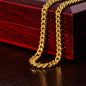 Men's Cuban Necklace Neck Chain, Adjustable Length, Gold Chain, Silver Chain - Mardonyx Jewelry 18k Yellow Gold Finish / Luxury Box