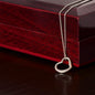 Delicate Heart Necklace, Gift for Wife Daughter - Mardonyx Jewelry 14k White Gold Finish / Luxury Box