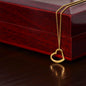 Delicate Heart Necklace, Gift for Wife Daughter - Mardonyx Jewelry 18k Yellow Gold Finish / Luxury Box