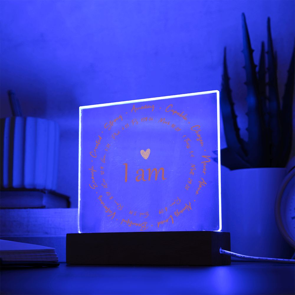 Religious Gift, Bible Verse, I am Beautiful Capable Never Alone Scripture Gift, Nursery Baby Girl Night Light