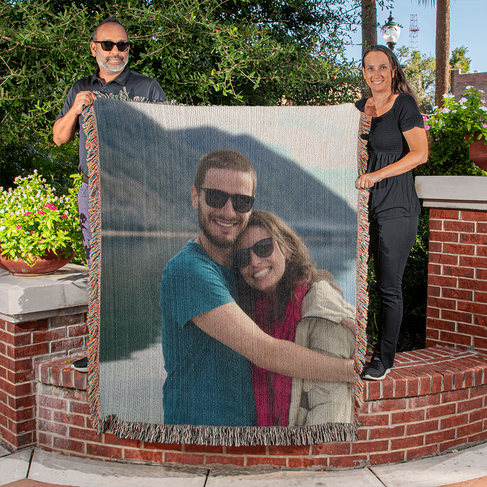 Personalized Photo Heirloom Woven Blanket