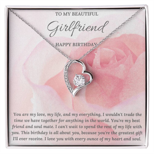 Girlfriend Necklace - Mardonyx Jewelry 14k White Gold Finish / Standard Box