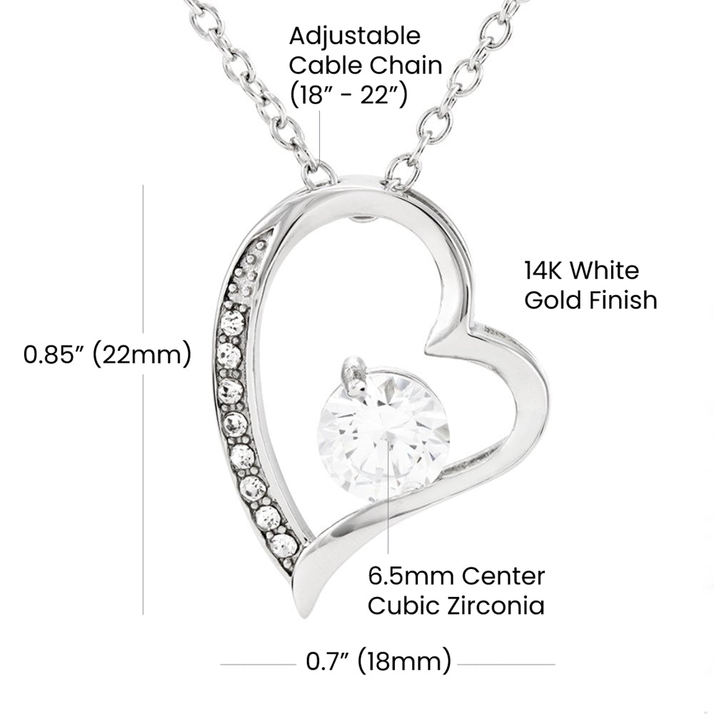 First Mother's Day Gift from Husband, Pendant Necklace Message Card