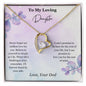 Daughter - Never Forget Love Necklace - Gift for Daughter from Dad - Mardonyx Jewelry 18k Yellow Gold Finish / Standard Box