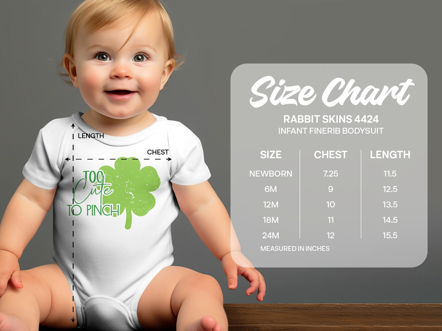 Baby Too Cute To Pinch Shamrock Bodysuit - Mardonyx T-Shirt