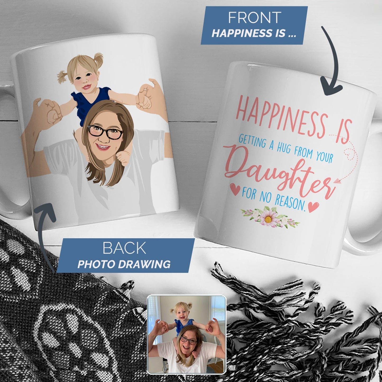 Personalized Mom and Daughter Mug