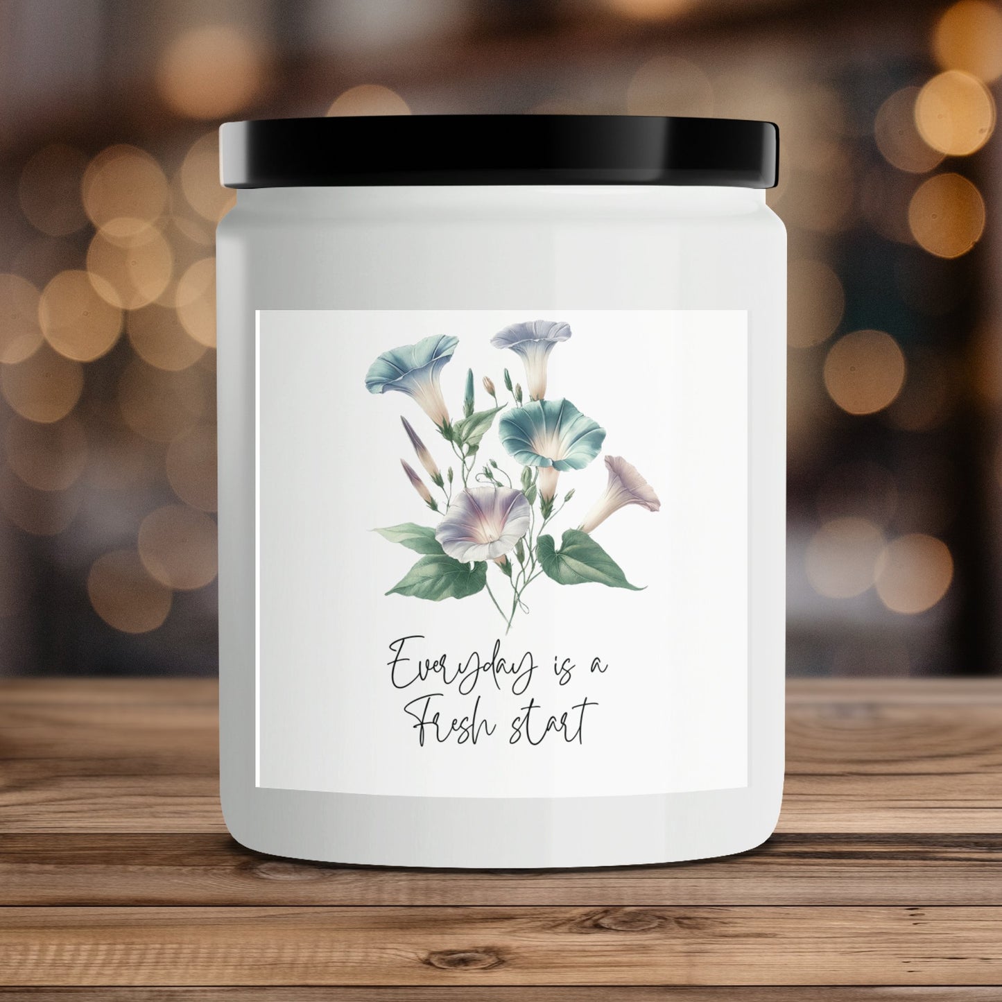 Floral Scented Candle, Everyday is a Fresh Start, Hand-poured Soy Candle, Relaxing Home Decor - Mardonyx