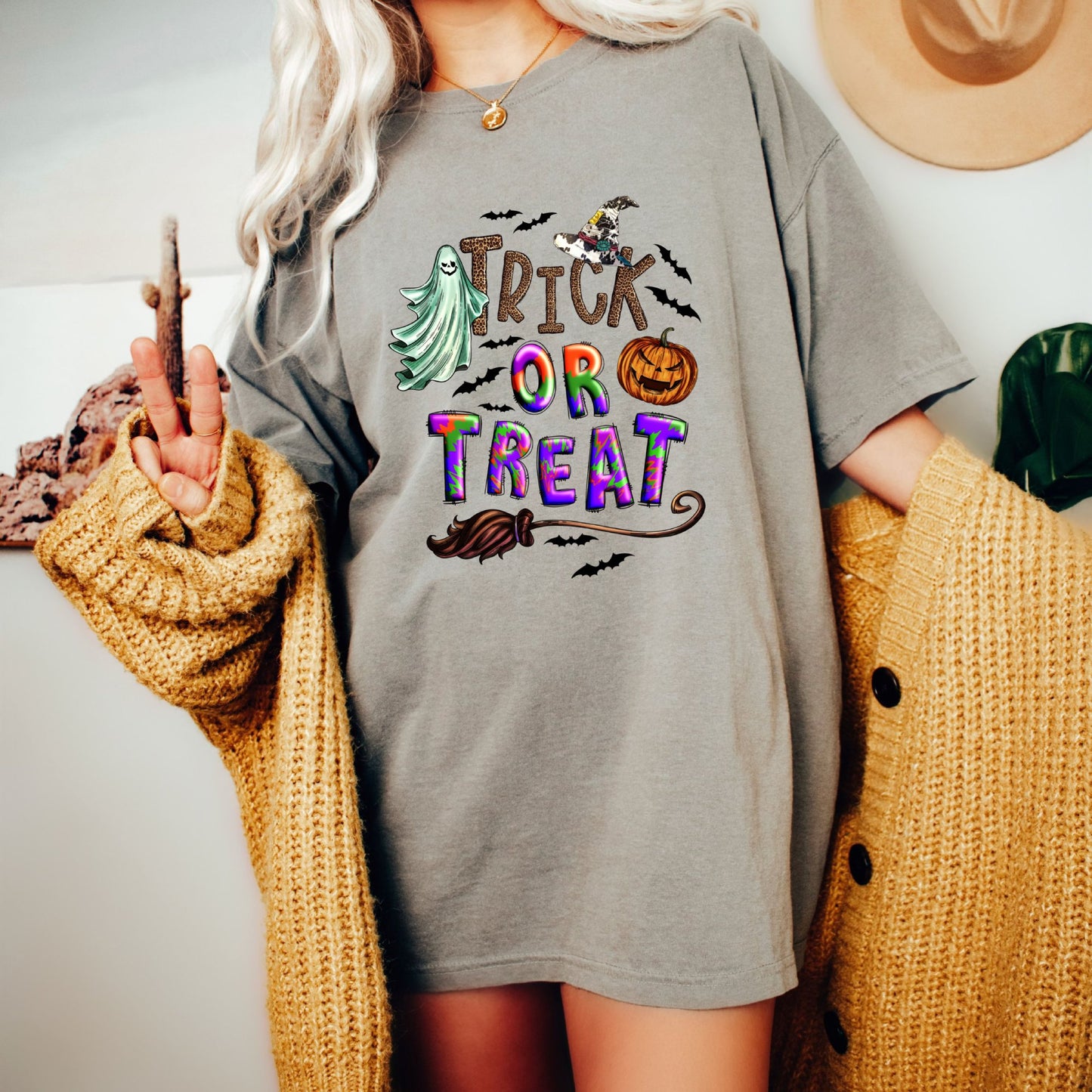 Women's Trick or Treat Halloween T-Shirt