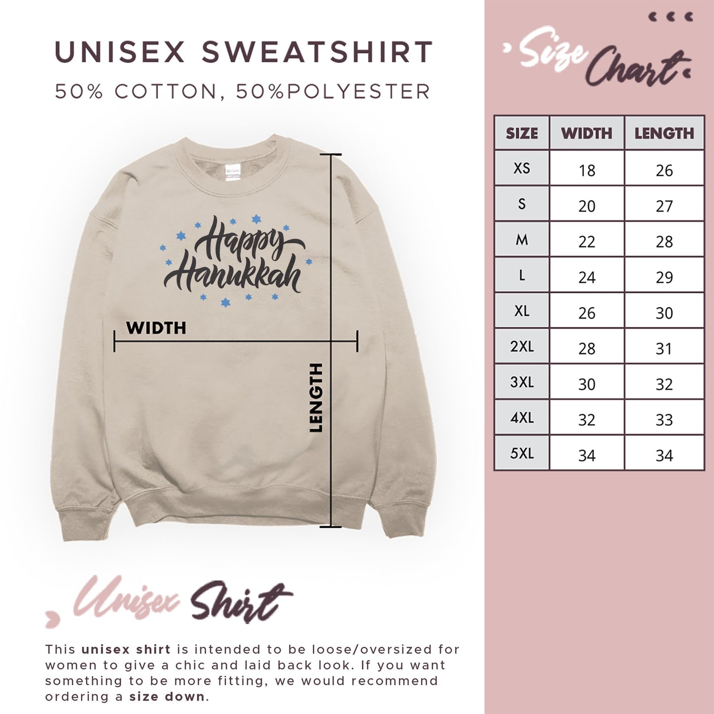 Hanukkah Sweatshirt, Happy Hanukkah - Mardonyx Sweatshirt