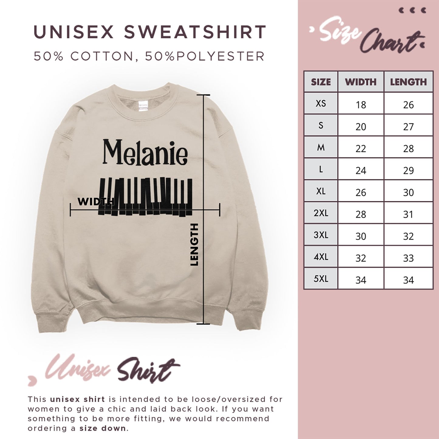 Custom Name Music Sweatshirt, Personalized Piano T-Shirt, Piano Lesson Music Gifts, Music Birthday, Gift Music Teacher - Mardonyx Sweatshirt