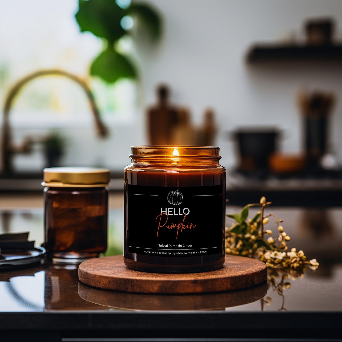 Pumpkin Candle, Hello Pumpkin Soy Candle Jar