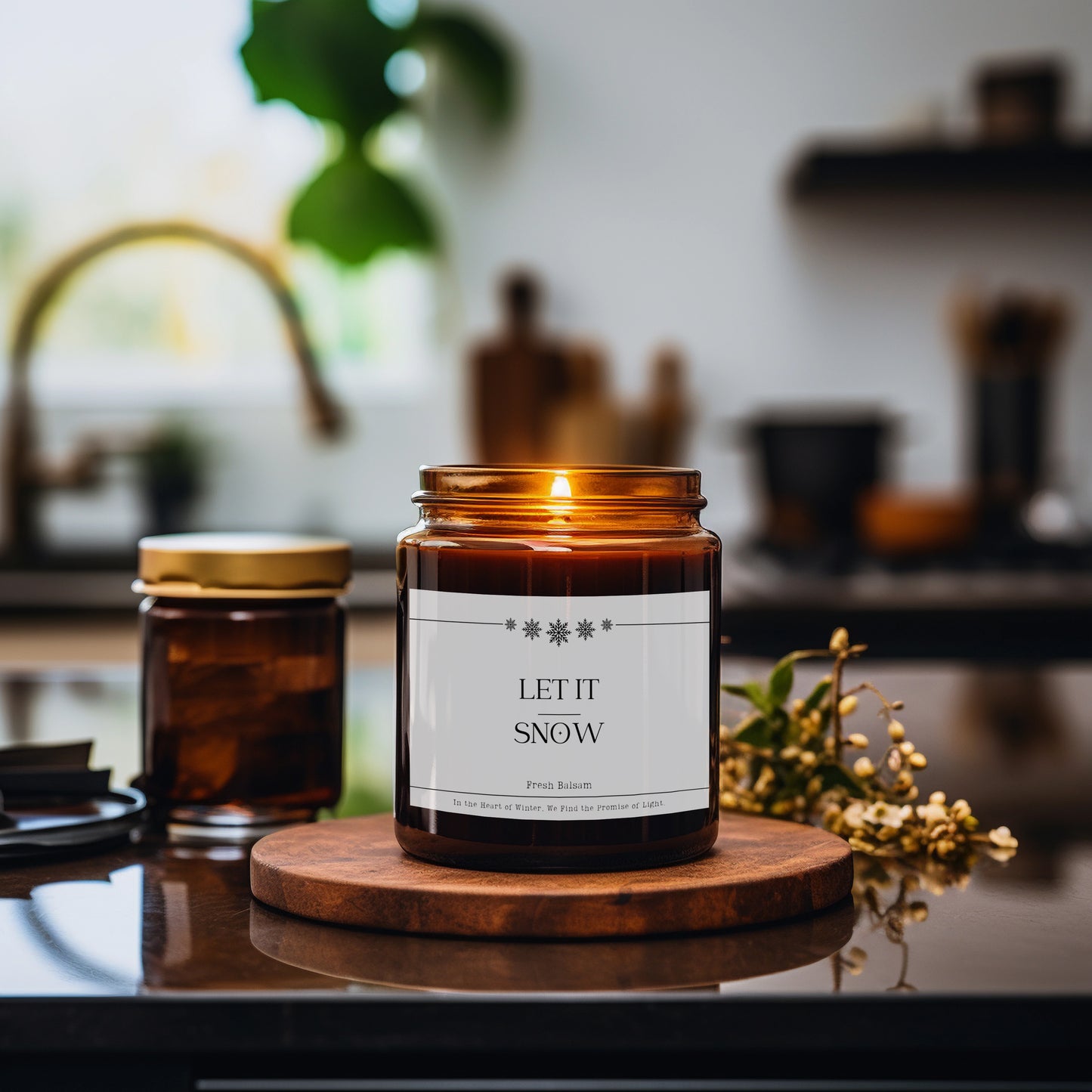 Let It Snow Soy Jar Candle - Balsam Scent