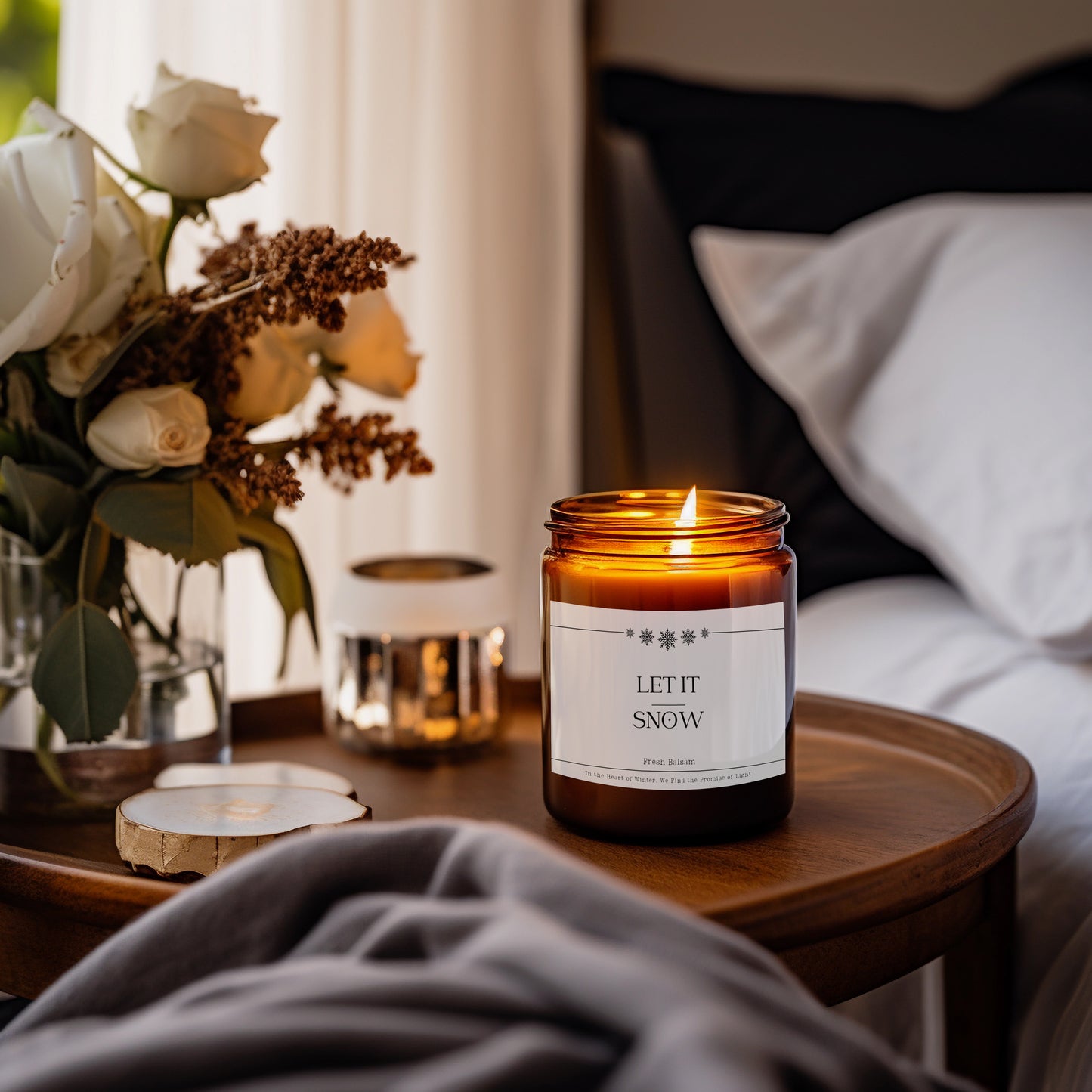 Let It Snow Soy Jar Candle - Balsam Scent