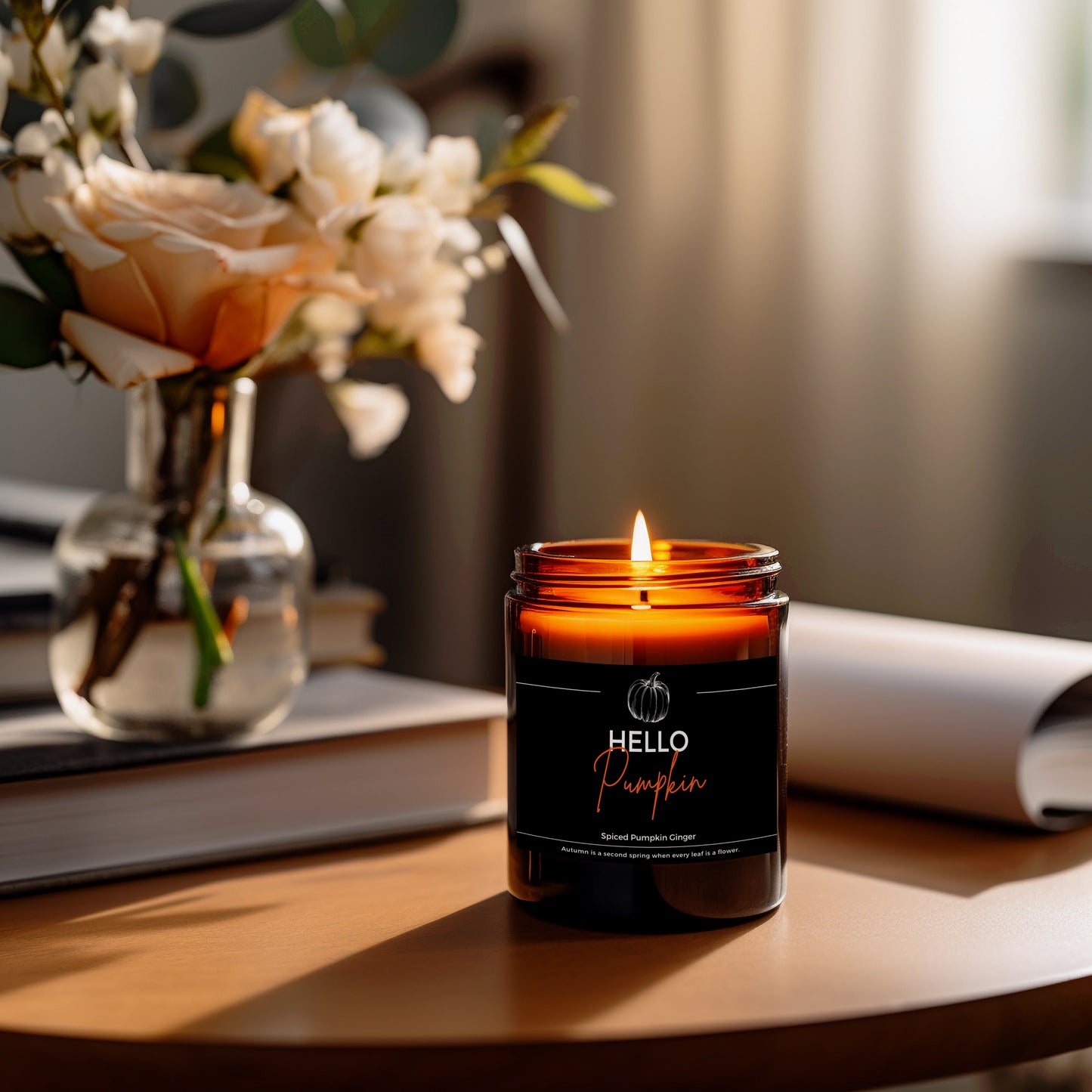 Pumpkin Candle, Hello Pumpkin Soy Candle Jar