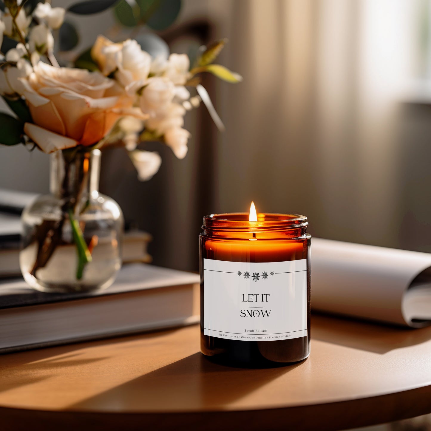 Let It Snow Soy Jar Candle - Balsam Scent
