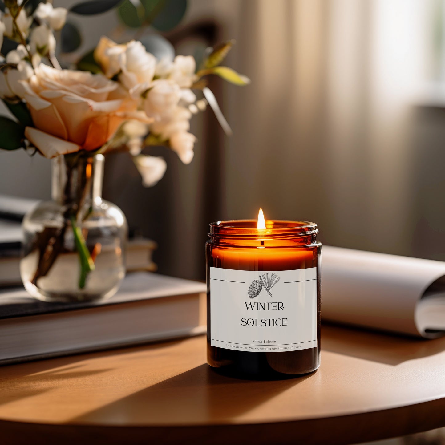 Winter Solstice Soy Jar Candle - Fresh Balsam Scent
