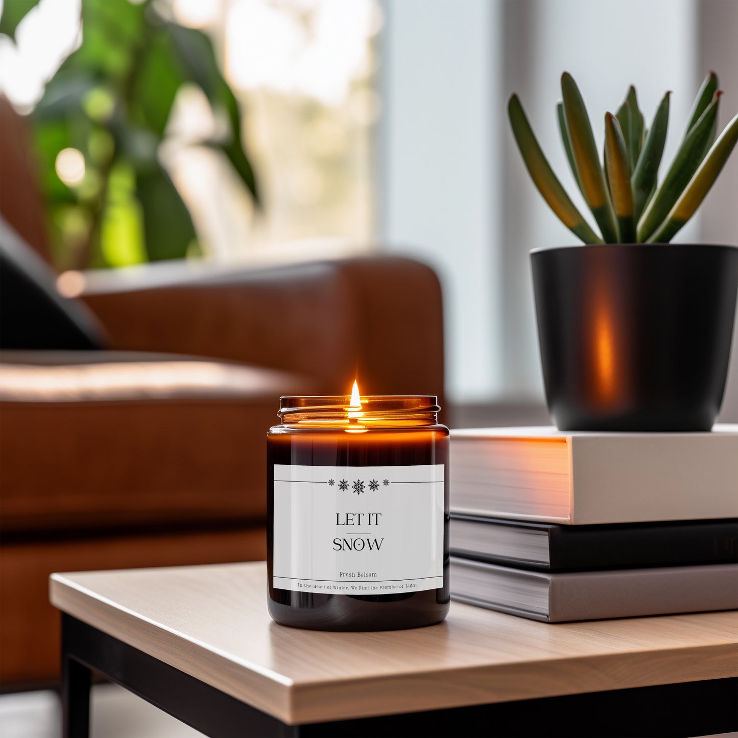 Let It Snow Soy Jar Candle - Balsam Scent