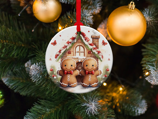 Gingerbread Couple Christmas Ornament - Mardonyx Ornament