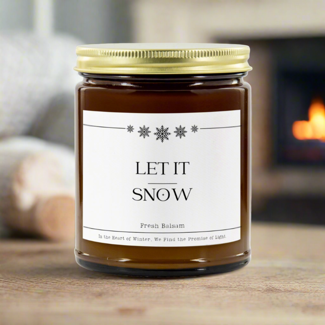 Let It Snow Soy Jar Candle - Balsam Scent