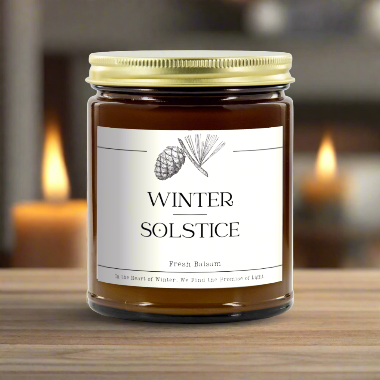 Winter Solstice Soy Jar Candle - Fresh Balsam Scent
