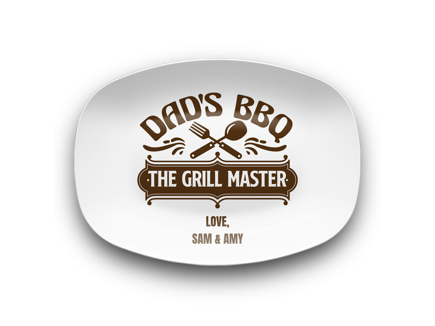BBQ Grill Platter - Gift for Dad - Personalized Platter - Father's Day Platter