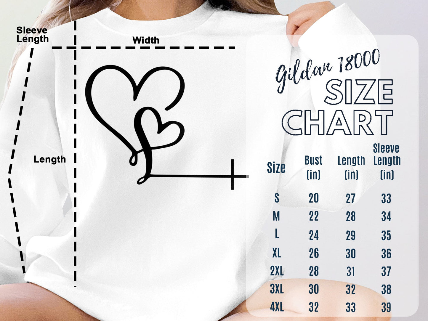Unisex Love Heart Christian Sweatshirt, Casual Pullover,Gift for Him and Her, Cozy Apparel, Christian Faith Shirt - Mardonyx Sweatshirt