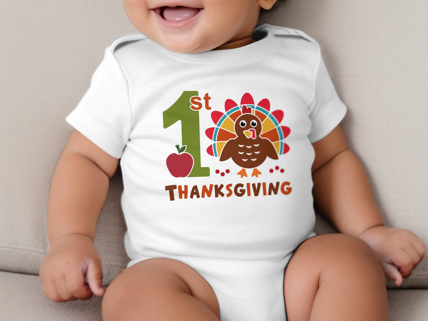 First Thanksgiving Baby Bodysuit - Mardonyx T-Shirt