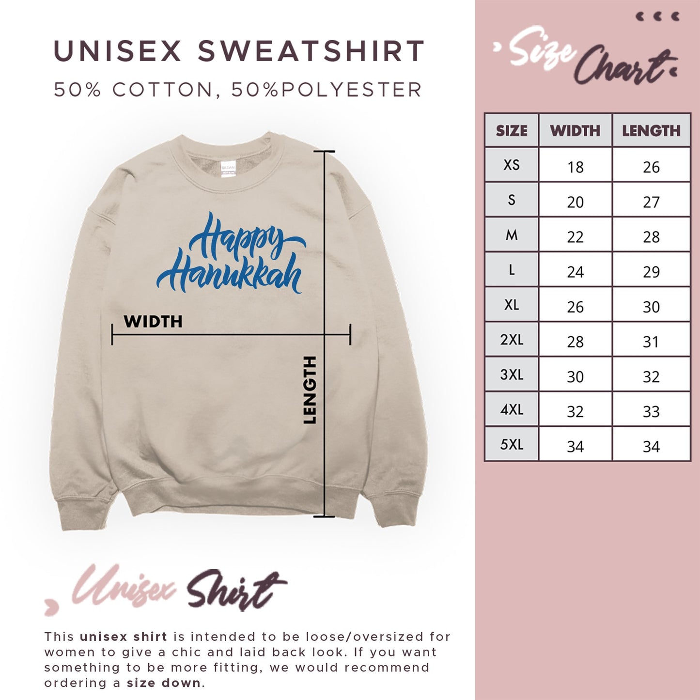 Hanukkah Sweatshirt, Happy Hanukkah - Mardonyx Sweatshirt