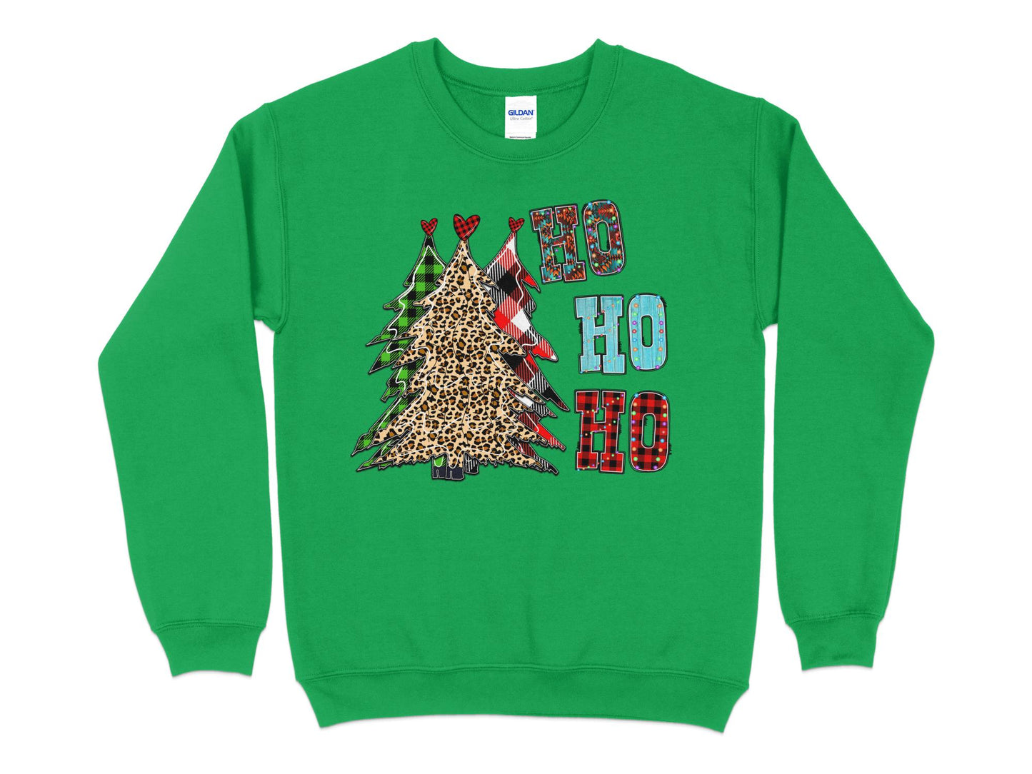 Christmas Plaid Buffalo Print Tree Sweatshirt, Merry Christmas Shirt, Christmas Family Shirt, Christmas Sweatshirt, Christmas Gift - Mardonyx Sweatshirt S / Irish Green