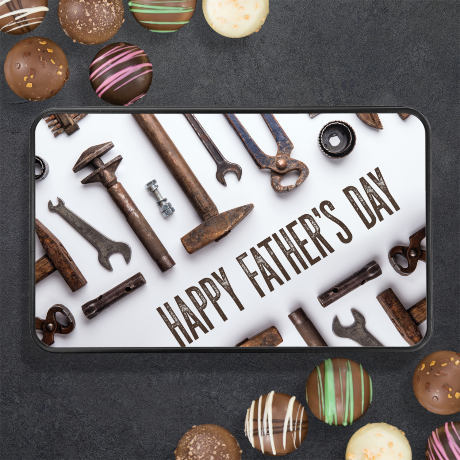 Fathers Day Chocolate Gift Box - Chocolate Truffles For Dad - Fathers Day Gift From Daughter - Mardonyx Candy