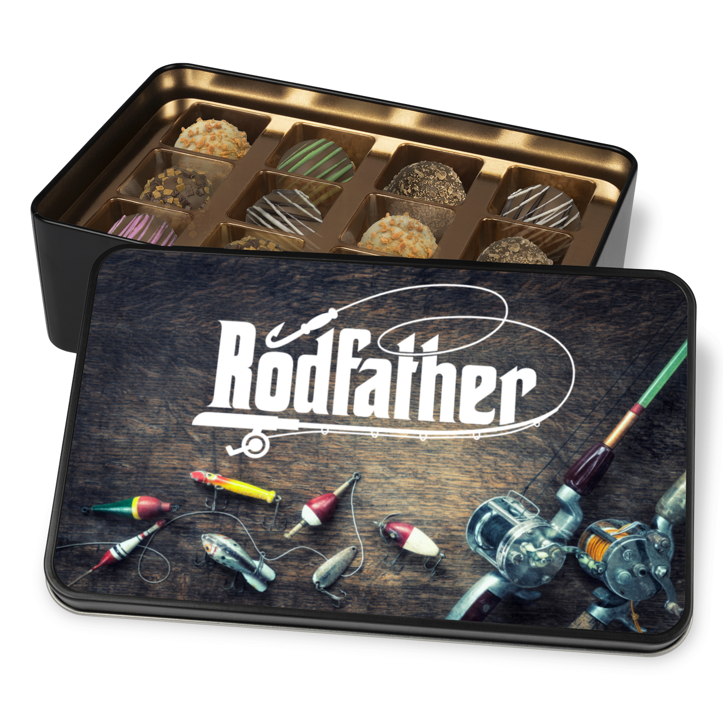 Fathers Day Gift - Artisan Homemade Chocolate Truffles - Chocolate Gift Box - Fishing Dad Gift - Mardonyx Candy
