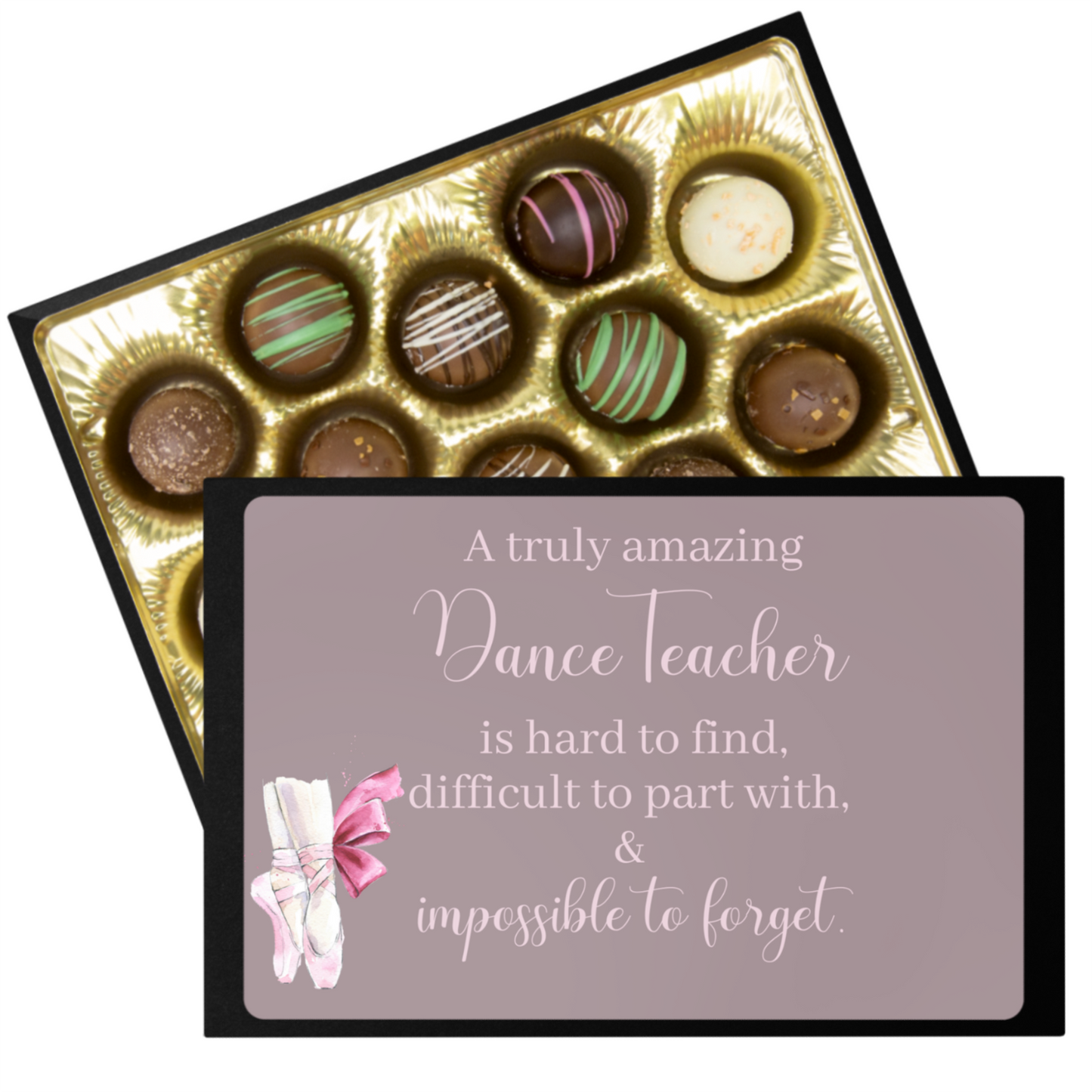 Dance Teacher Gift - Chocolate Gift for Ballet Teacher Chocolate Truffles
