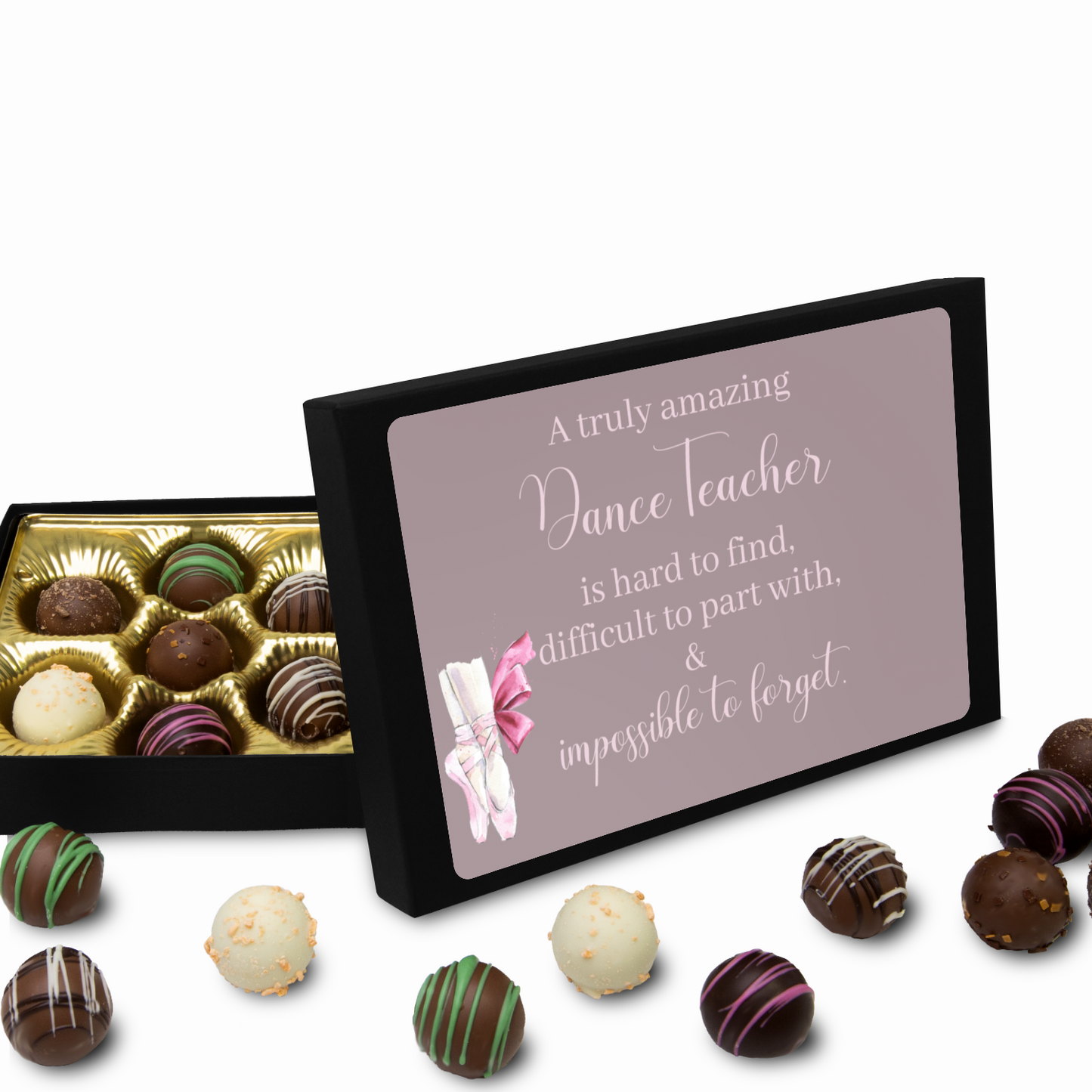 Dance Teacher Gift - Chocolate Gift for Ballet Teacher Chocolate Truffles