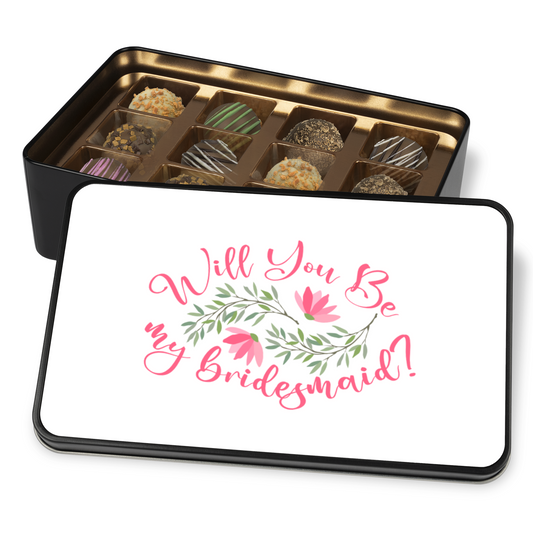 Bridesmaid Proposal Gift, Will You Be My Bridesmaid Chocolate Truffle Keepsake Gift Box