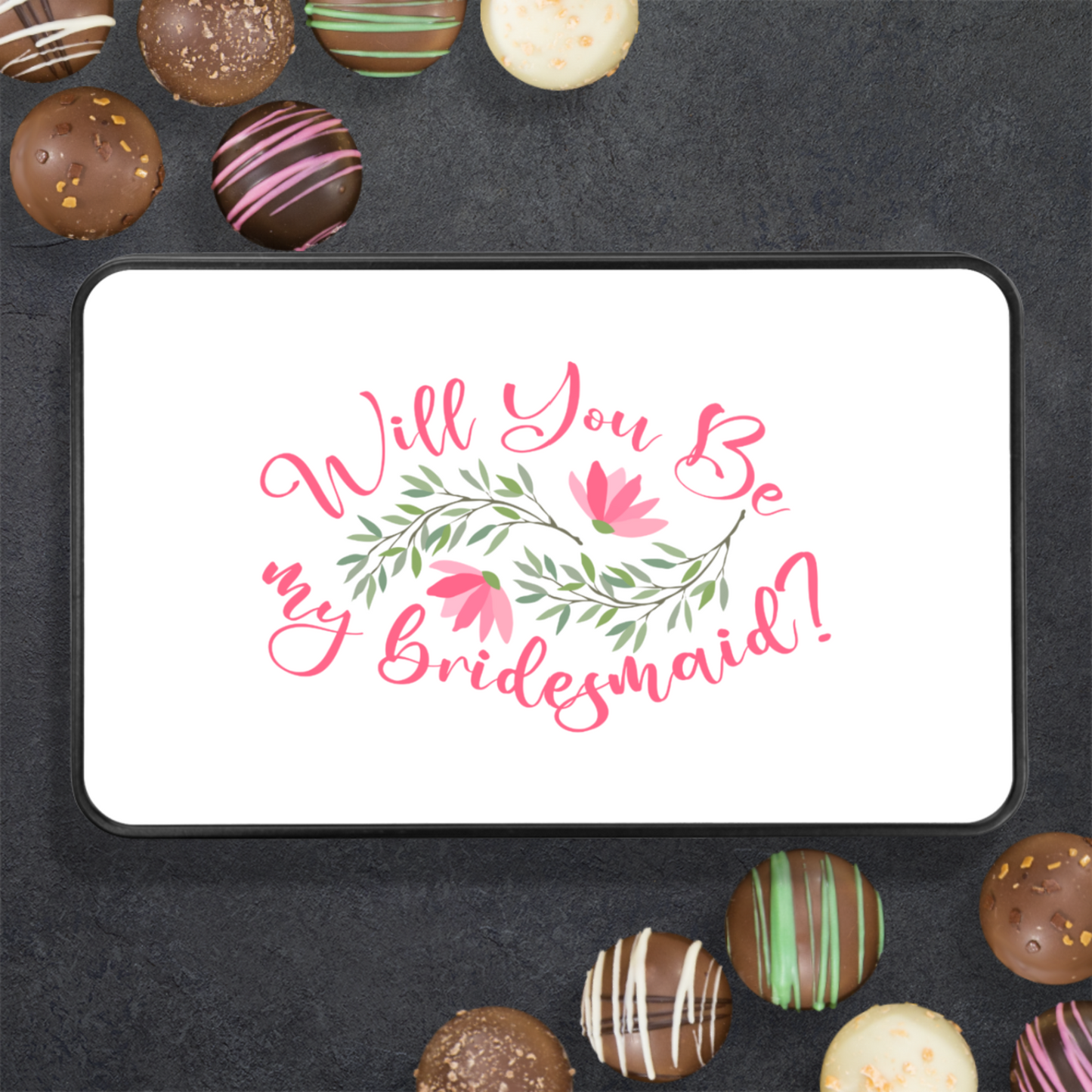 Bridesmaid Proposal Gift, Will You Be My Bridesmaid Chocolate Truffle Keepsake Gift Box
