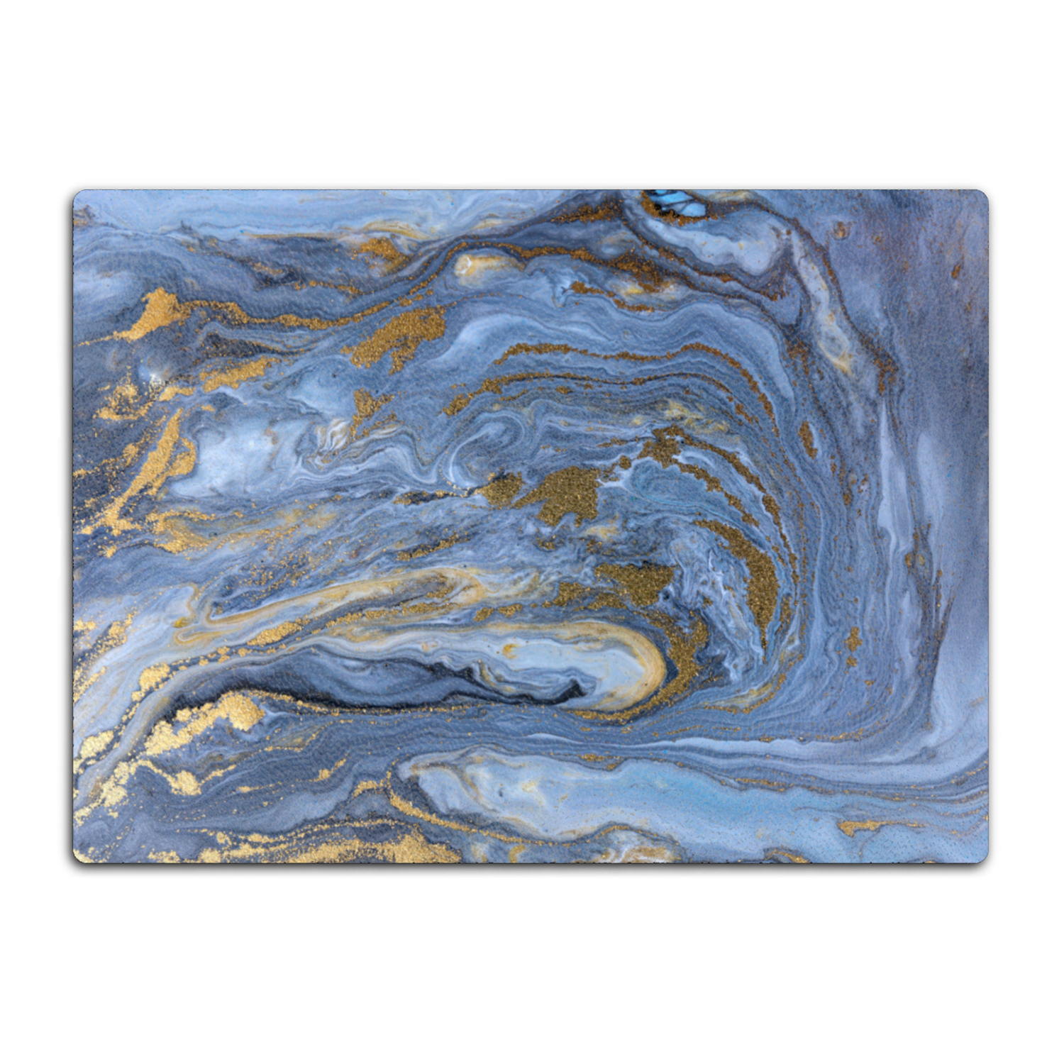 Geode Style Blue Tempered Glass Cutting Chopping Charcuterie Board - Mardonyx Cutting Board Glass Cutting Board 11" x 8"