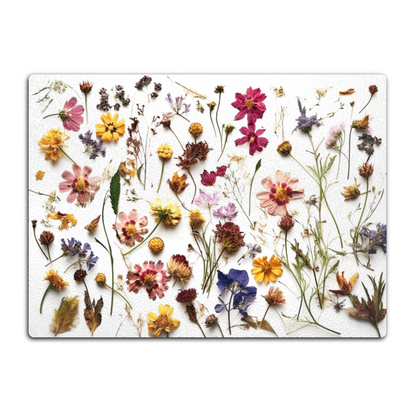 Wildflower Tempered Glass Cutting Board