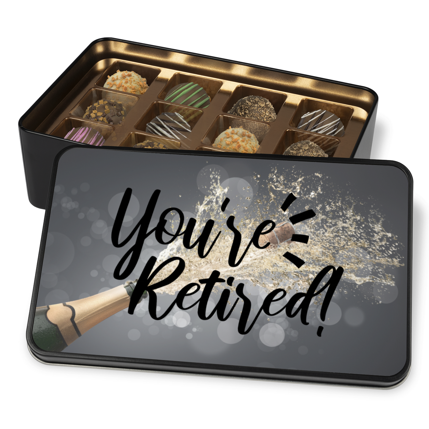 You're Retired Gift, Retirement Chocolate Truffle Gift Box