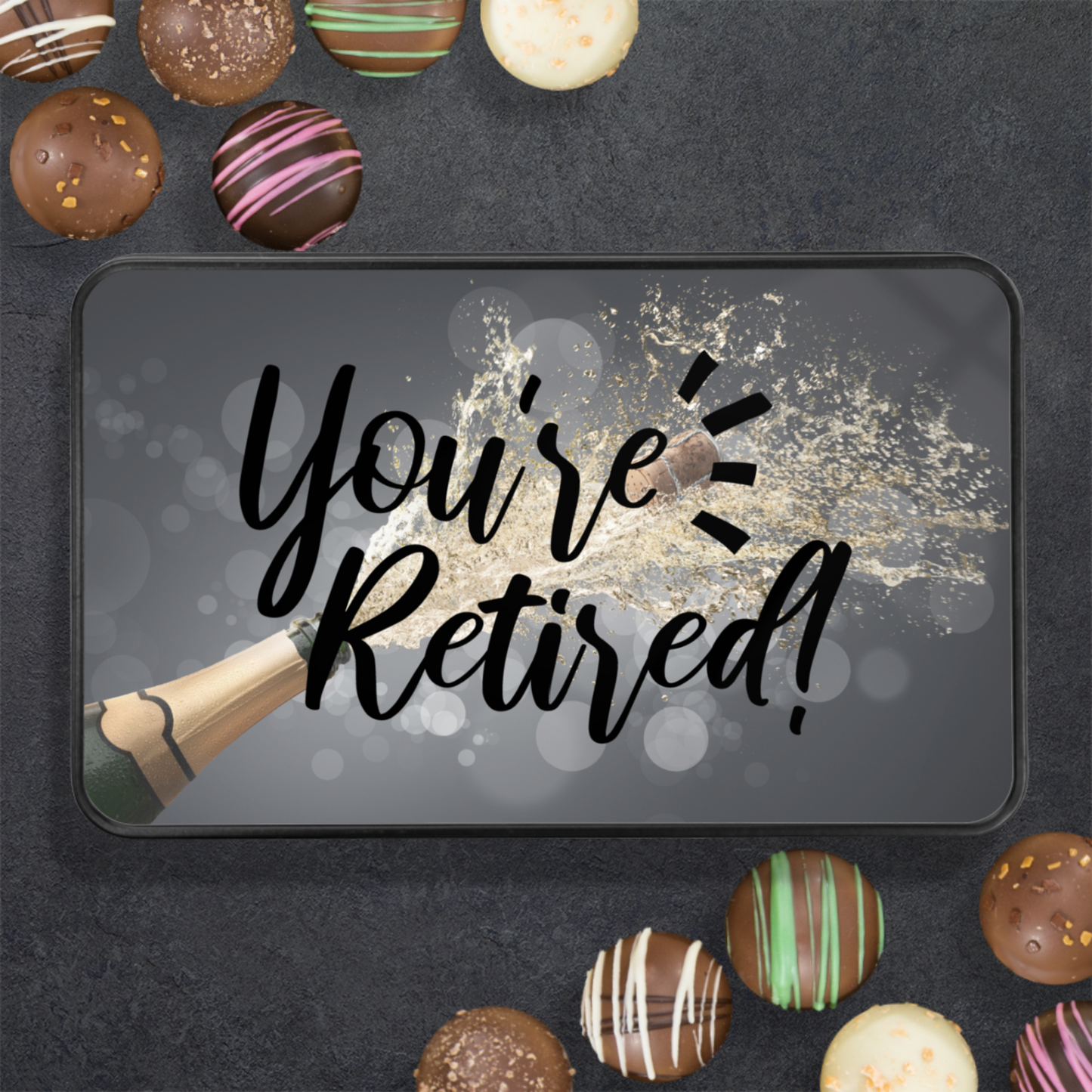 You're Retired Gift, Retirement Chocolate Truffle Gift Box