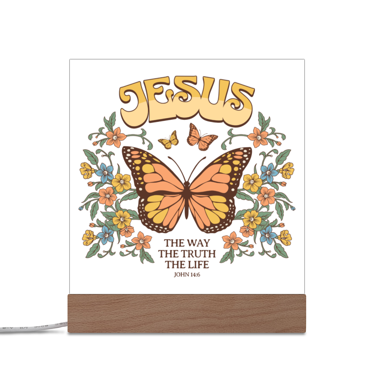 Christian Acrylic Square Plaque | The Way The Truth The Life | John 14:6 - Mardonyx