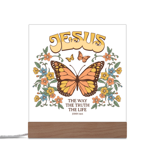 Christian Acrylic Square Plaque | The Way The Truth The Life | John 14:6 - Mardonyx
