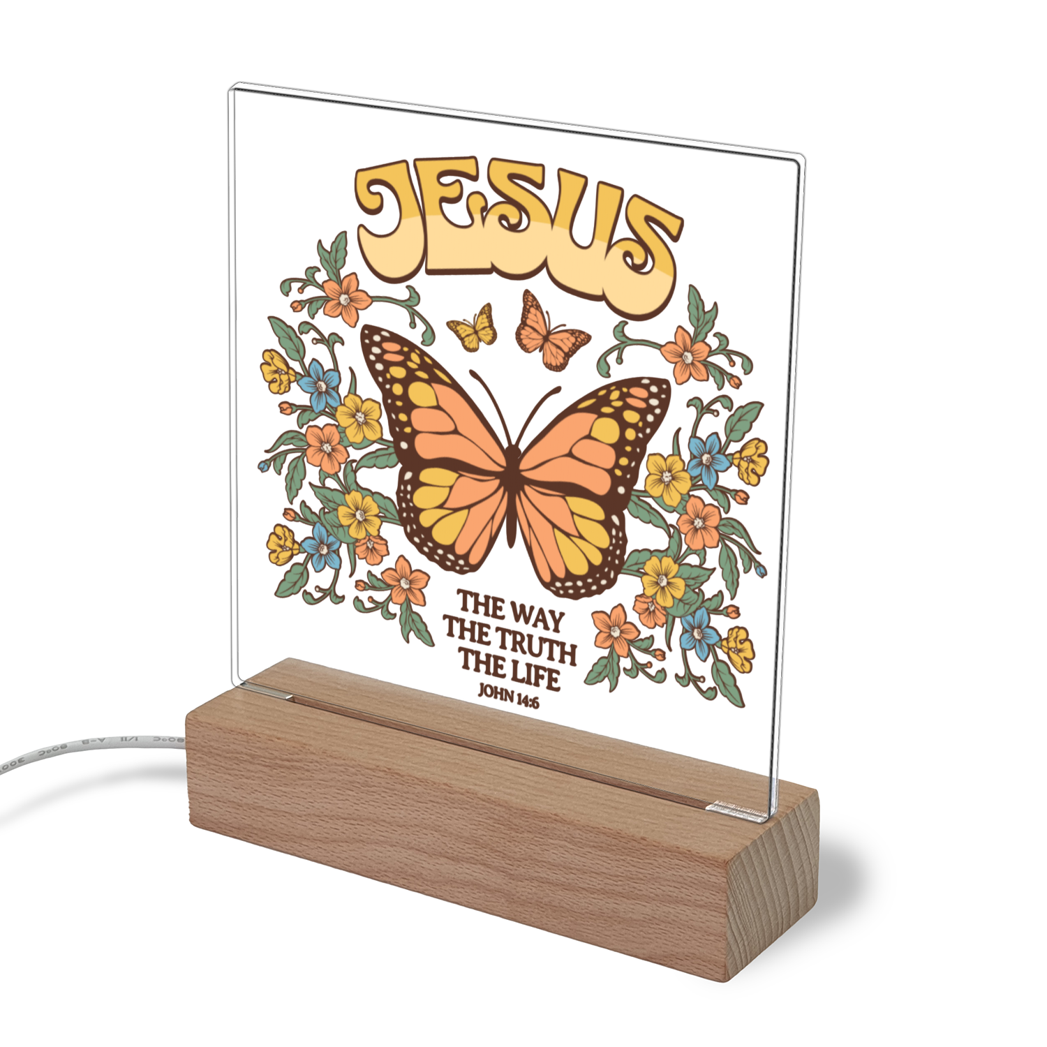 Christian Acrylic Square Plaque | The Way The Truth The Life | John 14:6 - Mardonyx
